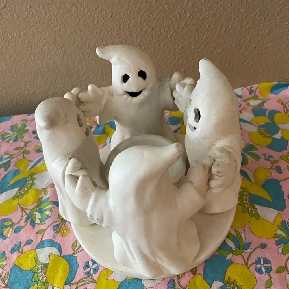 PENCO Vintage Four Ghost Candle Ceramic Holder